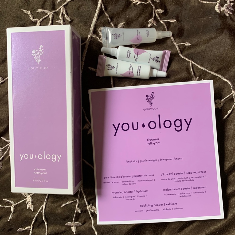 You.Ology from Younique with three booster.